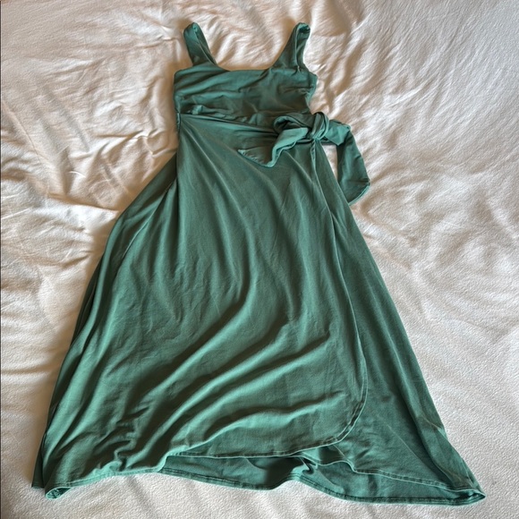Ardene teal midi wrap dress - Picture 2 of 7